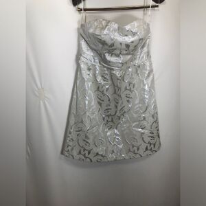 American Eagle Outfitters Dress Champagne Strapless Mini Womens Size 12